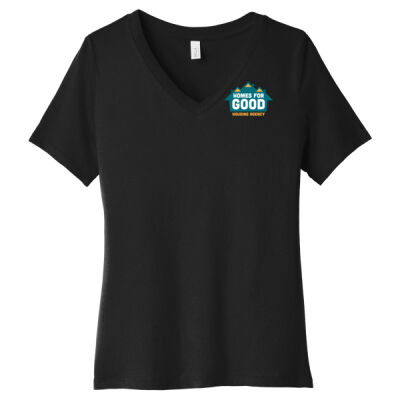 HFG - Women's Relaxed Jersey Short Sleeve V Neck Tee Thumbnail